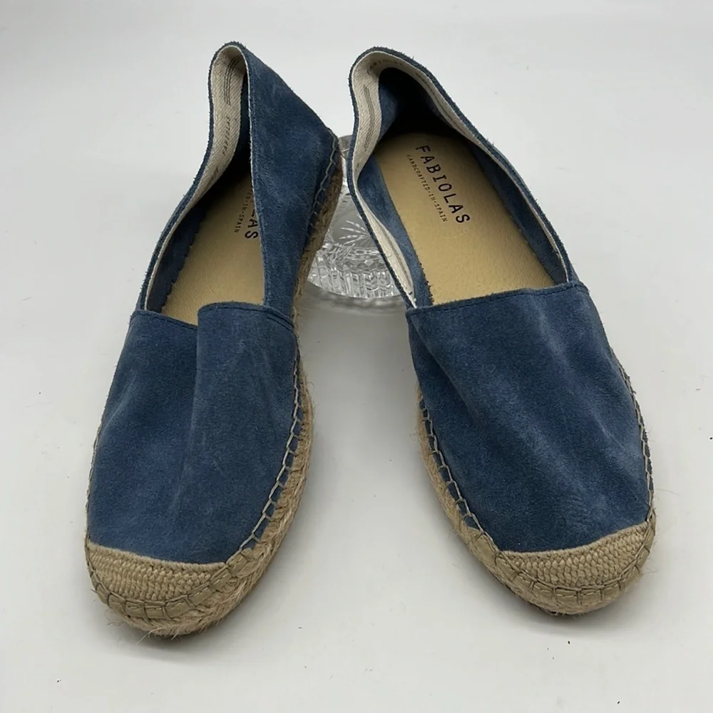 Fabiolas Blue Suede Espadrilles size EU38 US 7.5